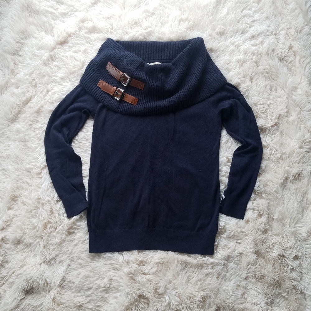 Michael Kors Buckle Shawl Sweater Small